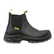 Botín Industrial , Marca Triples Pro, Piel Negro, Modelo 504