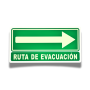 Señalamiento Ruta de Evacuación 10x20 fotoluminiscente