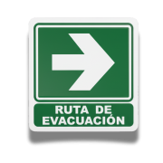 Señalamiento Ruta de Evacuación 20x20 Mate