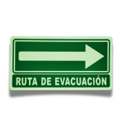Señalamiento Ruta de Evacuación 20x40 fotoluminiscente