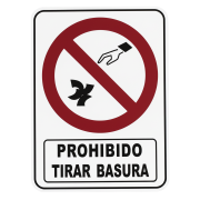 Señalamiento No Tire Basura Residuos Peligrosos 30X40 Mate