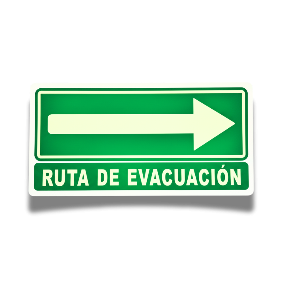 Señalamiento Ruta de Evacuación 10x20 Mate