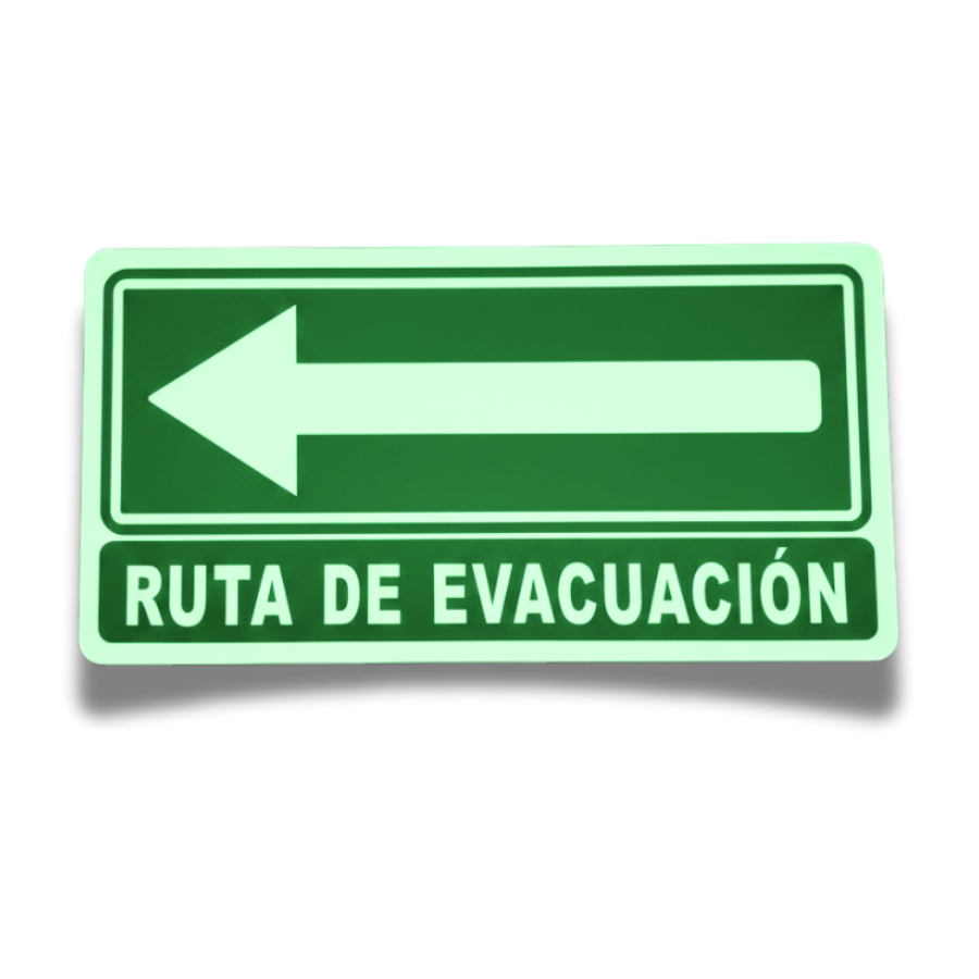 Señalamiento Ruta de Evacuación 40x60 fotoluminiscente