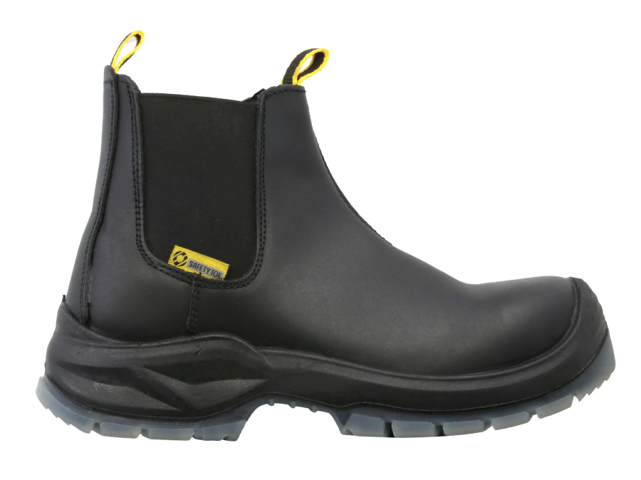 Botín Industrial , Marca Triples Pro, Piel Negro, Modelo 504