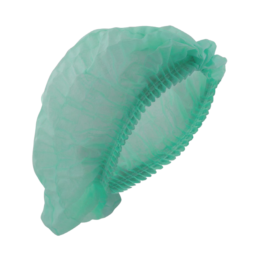 COFIA PLISADA DE POLIPROPILENO, VERDE, AZUL O ROJO.