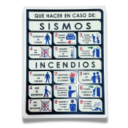 Señalamiento qué Hacer en Caso de Sismos e Incendios
