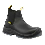Botín Industrial , Marca Triples Pro, Piel Negro, Modelo 504