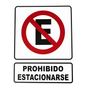 Señalamiento No Estacionarse 20X25 Mate