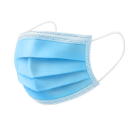 CUBREBOCA PLISADO TRICAPA  AZUL O BLANCO