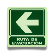 Señalamiento Ruta de Evacuación 20x20 fotoluminiscente