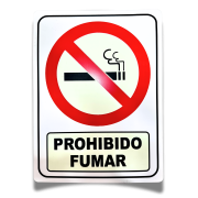 Señalamiento No Fumar Mate 30x40