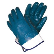 Guante Recubierto de Nitrilo Azul Puño de Lona