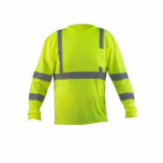 Playera Manga Larga, Alta Visibilidad Color Amarillo