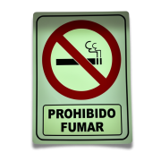 Señalamiento No Fumar Fotoluminiscente 20x25