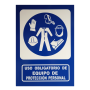 Señalamiento Equipo de Protección Personal 30X40 Mate
