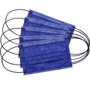 CUBREBOCA PLISADO TRICAPA TERMOSELLADO INFANTIL COLOR AZUL