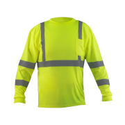 Playera Manga Larga, Alta Visibilidad Color Amarillo