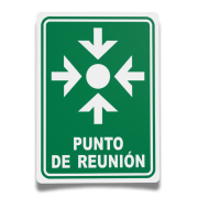 Señal informativa de condiciones seguras 'Punto de Reunión'