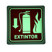 Señalamiento Extintor Fotoluminiscente 20X20