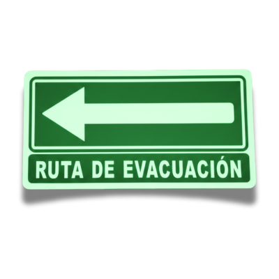 Señalamiento Ruta de Evacuación 20x40 fotoluminiscente