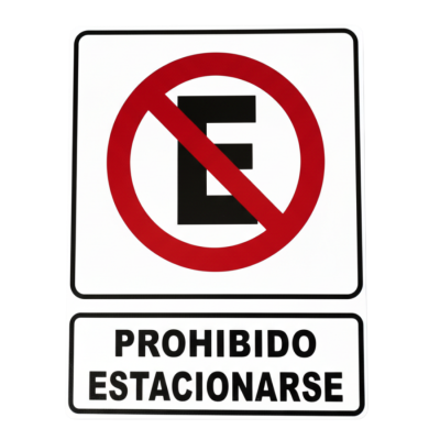 Señalamiento No Estacionarse 20X25 Mate