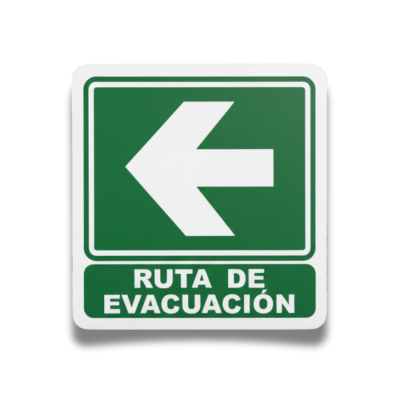Señalamiento Ruta de Evacuación 20x20 Mate