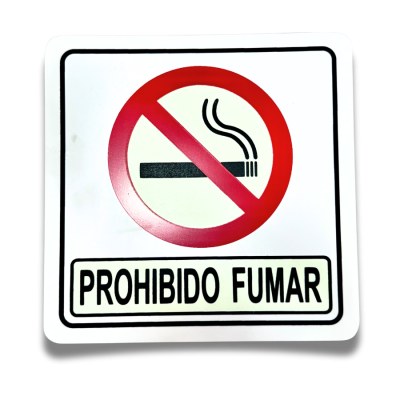 Señalamiento No Fumar Mate 20x20