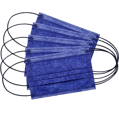 CUBREBOCA PLISADO TRICAPA TERMOSELLADO INFANTIL COLOR AZUL