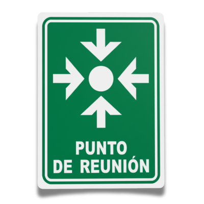 Señal informativa de condiciones seguras 'Punto de Reunión'