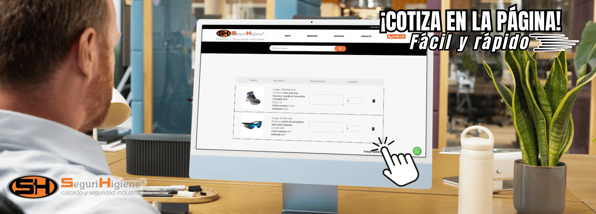 Cotiza en la página