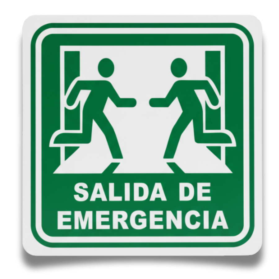 Señalamiento Salida de Emergencia 20X20 Mate